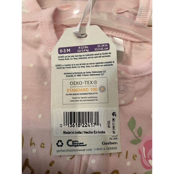Gerber Princess Onesies and Sleep n Plays Size 0-3‎ Months, New - Picture 9 of 9